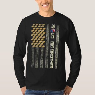 メンズビッ誇りを持ったグブラザーアメリカ国旗のサッカーパー Tシャツ