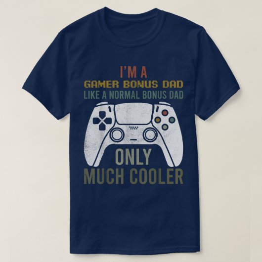 メンズビデオゲームゲーマーボーナスパパアパレルおもしろい、脂肪 Tシャツ (デザイン正面)