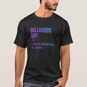 メンズビリヤード少年名詞定義ビリヤードPlaye Tシャツ