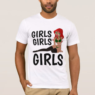 メンズビンテージTシャツ, GIRLS GIRLS GIRLS Tシャツ