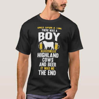 メンズビールとハイランド牛 Tシャツ