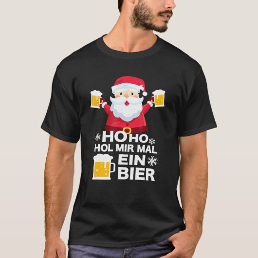 メンズビールアドバントカレンダーサンタクロースビールマグビー Tシャツ (正面)