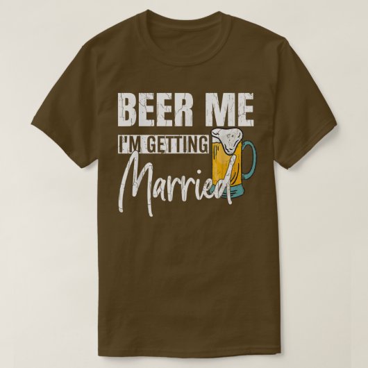 メンズビール私は結婚する新郎ウェディングおもしろいジン Tシャツ (デザイン正面)