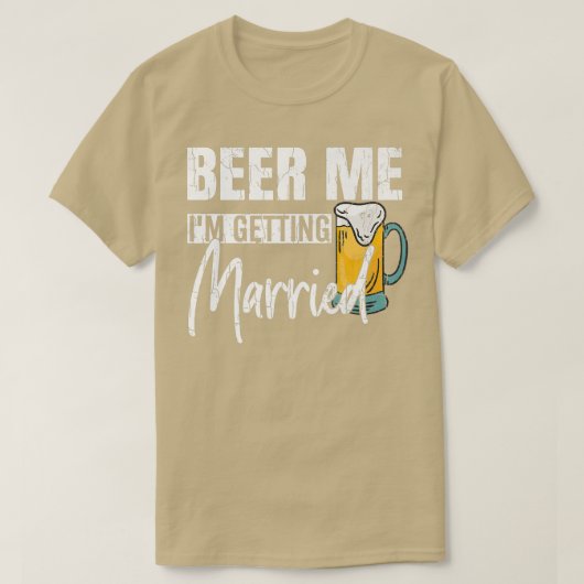 メンズビール私は結婚する新郎ウェディングおもしろいジン Tシャツ (デザイン正面)
