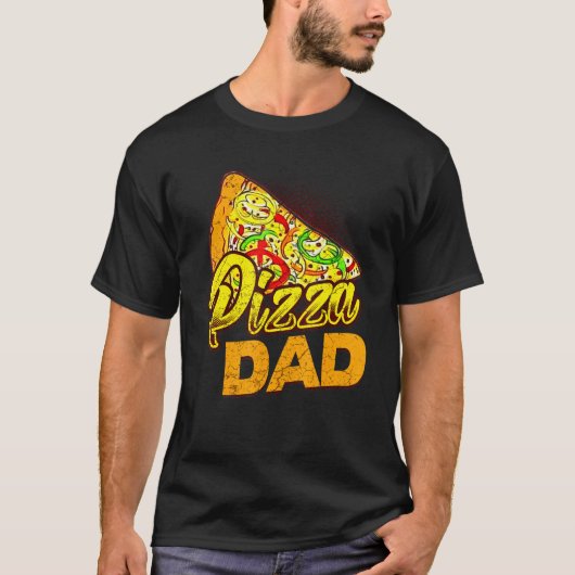 メンズピザアイラブピザパパ Tシャツ (正面)