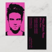 メンズピンクの黒い流行の人の名刺 名刺 (正面/裏面)