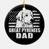 メンズピ素晴らしレネーパパクールヴィンテージレトロ誇りを持った セラミックオーナメント (裏面)