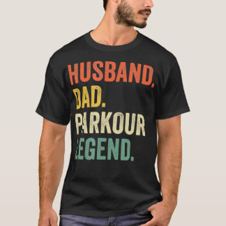 メンズフおもしろいリーランニングズ夫パパパークレジェンド Tシャツ