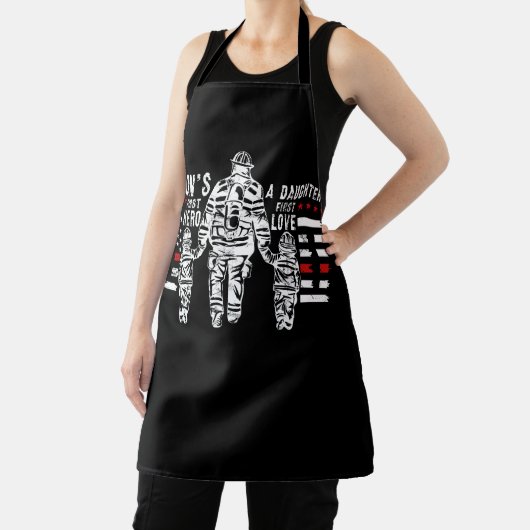 メンズファイア誇りを持ったファイターパパダディーファイアーマンパパファテ エプロン (インサイチュ)