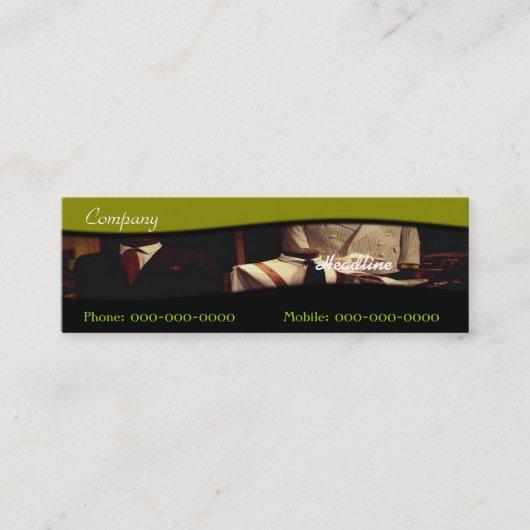 メンズファッション名刺 スキニー名刺 (正面)