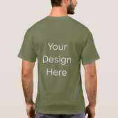 メンズファティーググリーンTシャツ Tシャツ (裏面)