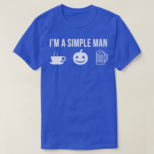 メンズファニーハロウィーンシンプルマン Tシャツ (デザイン正面)