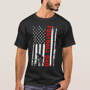 メンズファミリーサッカーパパアメリカ国旗Patriotic F Tシャツ