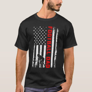 メンズファミリーサッカーパパアメリカ国旗Patriotic F Tシャツ