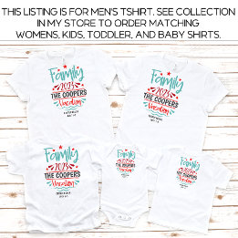 メンズファミリーバケーションビーチサマーカスタム Tシャツ