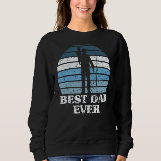 メンズファーザデー最高のパパエバーレトロサンセットファテ スウェットシャツ