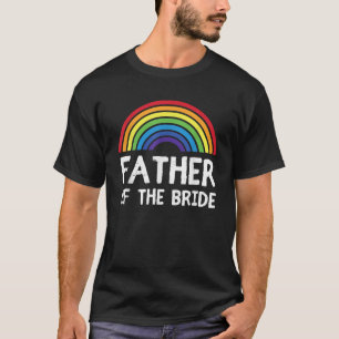 メンズファーザーオブブライドLGBTQパパレズ結婚ビアンズファム Tシャツ