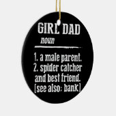 メンズファーザーズおもしろいデイティー定義の女の子パパ セラミックオーナメント (右)