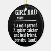 メンズファーザーズおもしろいデイティー定義の女の子パパ セラミックオーナメント (左)