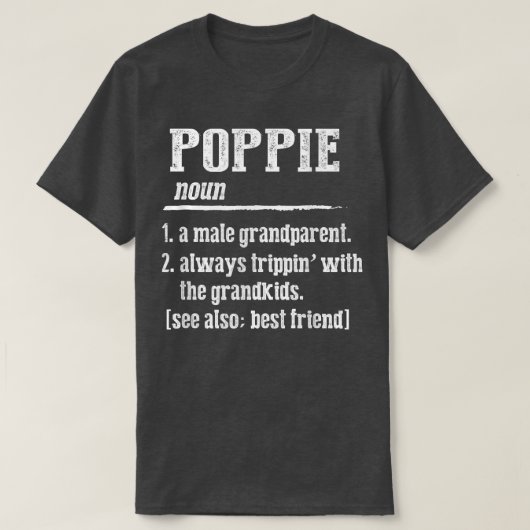 メンズファーザーズおもしろいデイPoppie Bの定義 Tシャツ (デザイン正面)