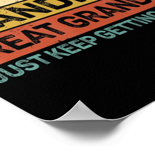 メンズファーザーズデイギフトfromグランドキッズパパグランドパG ポスター (角)