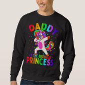 メンズファーザーズデイユニコーンプリンセス娘 スウェットシャツ (正面)