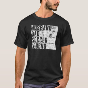 メンズファーザーズデイ夫パパサッカー伝説サッカー Tシャツ