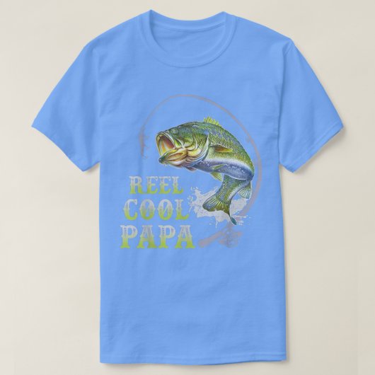 メンズファーザーデイギフトおもしろい魚釣りリールパカッコいいパ Tシャツ (デザイン正面)