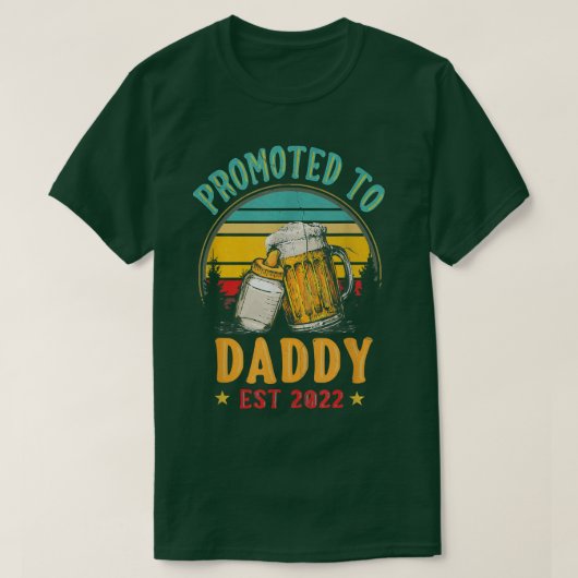 メンズファーストパパがDaddy 2022 Beer Anに昇格 Tシャツ (デザイン正面)