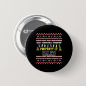 メンズファーストパーソナライズされたネームCaleb醜いクリスマス 缶バッジ (正面&裏面)