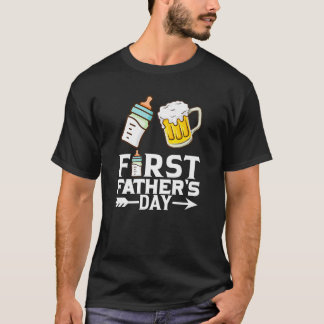 メンズファースト父の日おもしろいパパベビー応援ファス Tシャツ