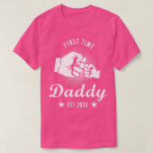 メンズファーストDaddy Est 2023パパ妊娠Annou Tシャツ (デザイン正面)
