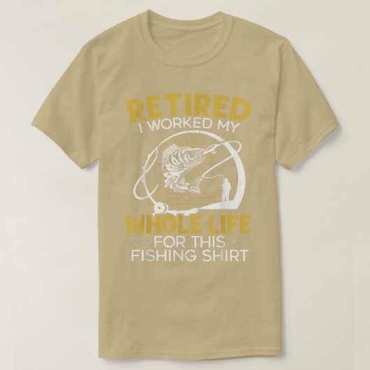 メンズフィッシャフック魚釣りグランドパフィッシャーマン Tシャツ (デザイン正面)