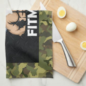 メンズフィッツマスクリスマス迷彩柄ウェイトリフティングジム キッチンタオル (四つ折り)