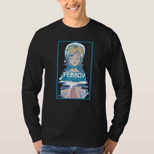メンズフェムボーイVAPORWAVE美学フェムボーイ Tシャツ (正面)
