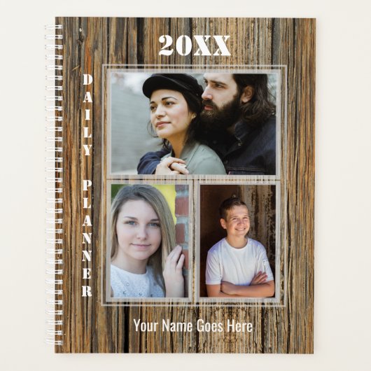 メンズフォトデイリープランナー- HAMbWG – ウッドデザイン プランナー手帳 (正面)