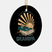 メンズフックオンベージグランパおもしろい魚釣り セラミックオーナメント (右)