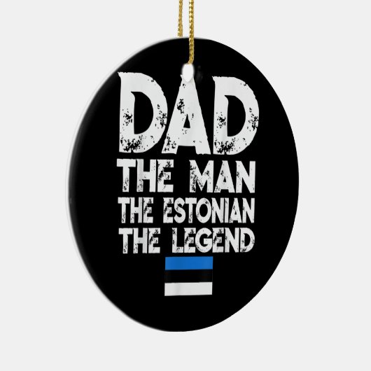 メンズフラッグキャッスルパパザエストニアの伝説父の セラミックオーナメント (右)