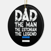 メンズフラッグキャッスルパパザエストニアの伝説父の セラミックオーナメント (左)
