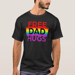 メンズフリーパパハグLGBTプライド社会運動レイン Tシャツ