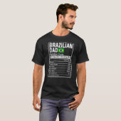 メンズブラジルパパ栄養事実父の日Na Tシャツ (正面フル)