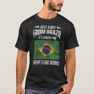 メンズブラジル誇りを持ったブラジル人ブラジル根アメリ Tシャツ