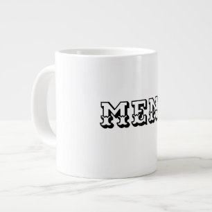 メンズブラックカラー文字スタイルジャンボスペシャルティマグカップ ジャンボコーヒーマグカップ