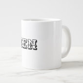 メンズブラックカラー文字スタイルジャンボスペシャルティマグカップ ジャンボコーヒーマグカップ (正面右)