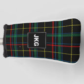 メンズブラックグモノグラムのリモダンーンプレイドチェックG ゴルフヘッドカバー (正面)