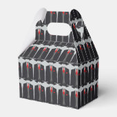 メンズブラックスーツと赤タイ切り妻用愛箱 フェイバーボックス (裏面サイド)