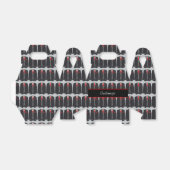 メンズブラックスーツと赤タイ切り妻用愛箱 フェイバーボックス (折り畳みなし)