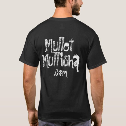 メンズブラックミュレットMullisa Tシャツ (裏面)