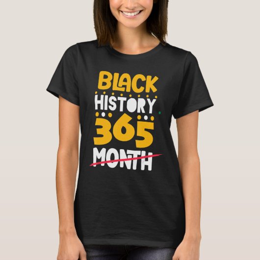 メンズブラック歴史月247365アフリカ系アメリカ人P Tシャツ (正面)