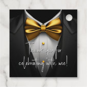 メンズブラック金ゴールド誕生日 フェイバータグ (裏面)